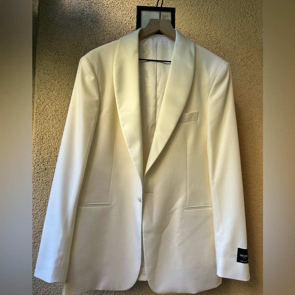 Todd Snyder Italian Tuxedo Jacket in White - 40R - Made in Italy
